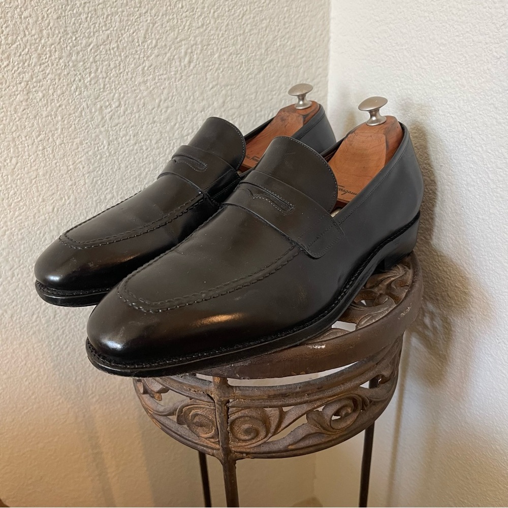 Salvatore Ferragamo TD 18873 Slip On Penny Loafer Leather Shoe
